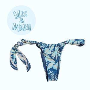 RipCurl Skimpy Swim Bottoms Teal Tropical With Single Side Tie